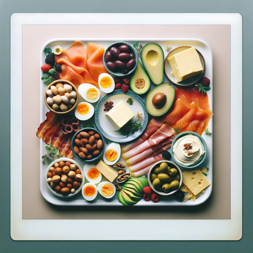 Platter of food ideal for a fat fast
